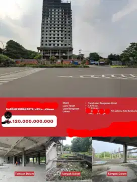 Dijual Tanah dan Bangunan Hotel Surakarta