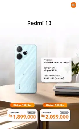 REDMI 13 8/256 GB HARGA MIRING 1JUTAAN AJA