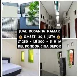 JUAL KOS KOST KOSAN 16 KAMAR DI PONDOK CINA BEJI DEKAT UI KAMPUS DEPOK