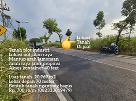 Termurah tanah plot industri lamongan