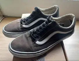 Sepatu Vans Old Skool Black White Original, 43