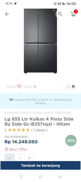 Promo cicilan kulkas 4 pintu