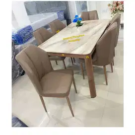 MEJA MAKAN 1906-6 MARMER KAKI BESI MURAH