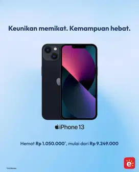 IPHONE 13 HANYA 9JTAN, BISA CICILAN TANPA DP SYARAT HANYA KTP