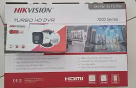 DVR hikvision 16ch up 4Mp dan 1 camera outdoor 2MP HK sisa proyek