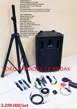 speaker aktif kualitas bagus lengkap stand