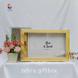 Kotak Tempat Album Foto Bahan Kayu Jati Sliding Kayu Termurah