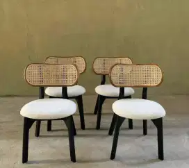 Kursi caffe rattan kayu jati