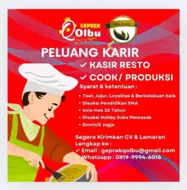 Di cari kasir dan produksi