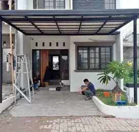 Pemasangan kanopi baja ringan sni promo