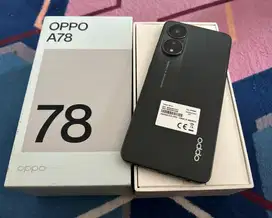 Oppo a78 ram 8/256 gb fullset mulus