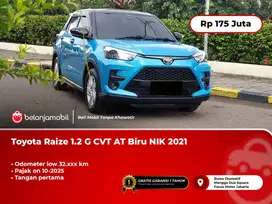 [PAJAK ON 10-2025] Toyota Raize 1.2 G CVT AT Biru NIK 2021/2022