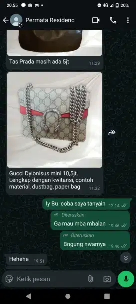 Tas Gucci mini  ori