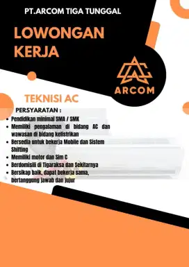 Dibutuhkan teknisi ac yg handal dan terpercaya