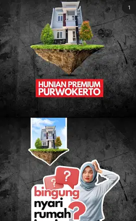 Rumah baru  KPR Developer tanpa bank Purwokerto asri & nuansa Desa