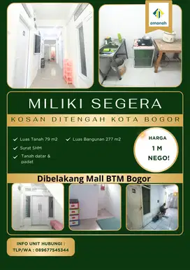 Kosan 17 Kamar Ful Terisi Dipusat Kota Bogor Dekat Universitas Pakuan