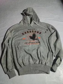 Hoodie Karasuno Abu-abu (Size L)