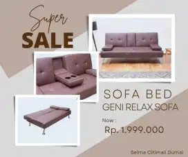 Sofa bed murah  bahan kulit