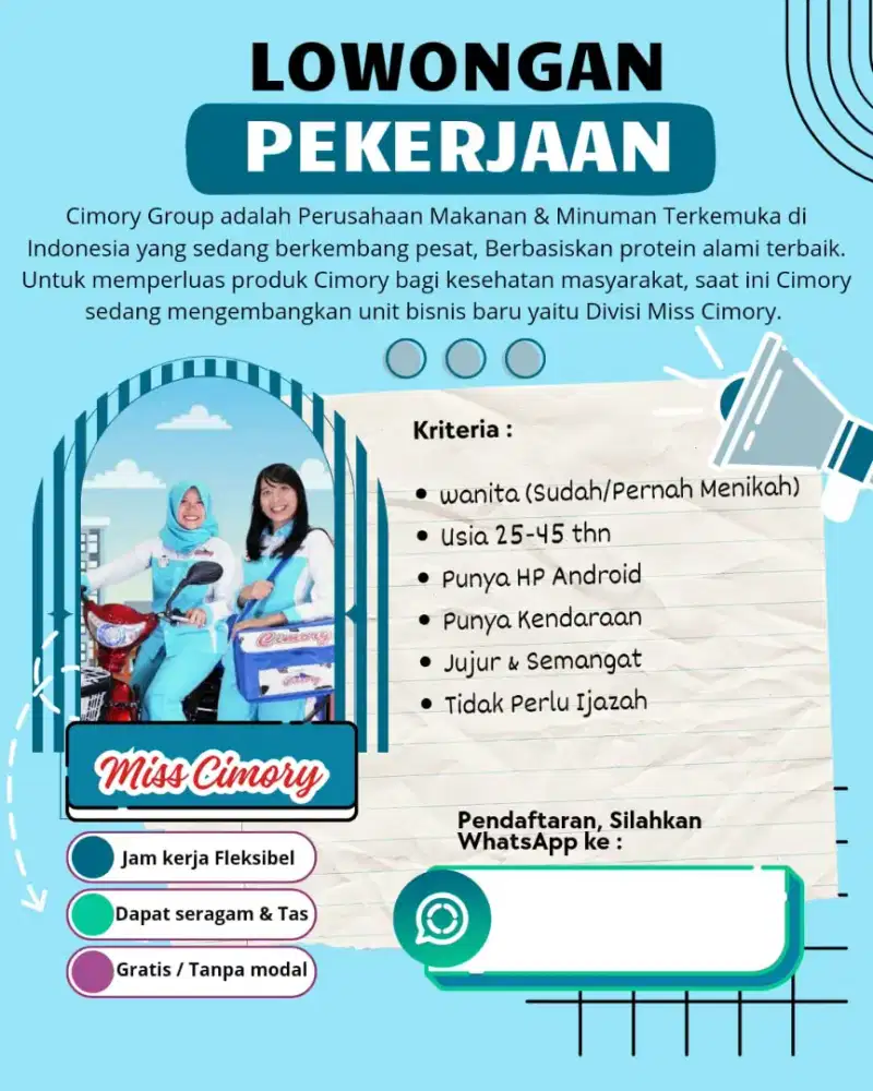 Lowongan Pekerjaan Cimory group.