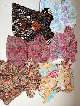 Baju batik anak perempuan 7 pcs