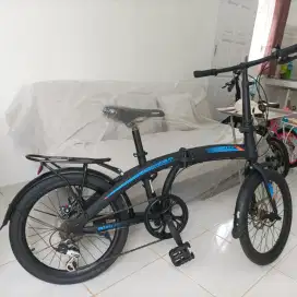 Sepeda lipat Exotic 2026RX double wall alloy wheels, Shimano 7 speed.