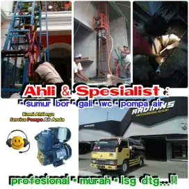 SERVIS SERVICE POMPA AIR,SUMUR BOR SUNTIK GALI,KURAS SUMUR,SEDOT WC