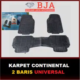 KARPET MOBIL | KARET CONTINENTAL 2 BARIS HITAM | UNIVERSAL