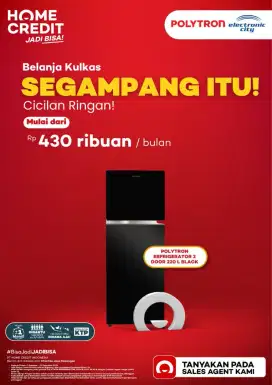 Segampang itu cicilan Kulkas promo 0% dan free 1x angsuran