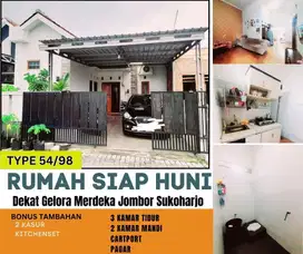 RUMAH DIJUAL SUKOHARJO KOTA 3 KAMAR TIDUR DEKAT GOR JOMBOR