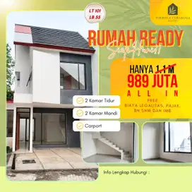 Rumah Ready Stock Sayap Gegerkalong Free Biaya Legalitas Pajak SHM IMB