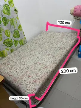 Kasur spingbed 120 x 200 cm masih empuk dan nyaman