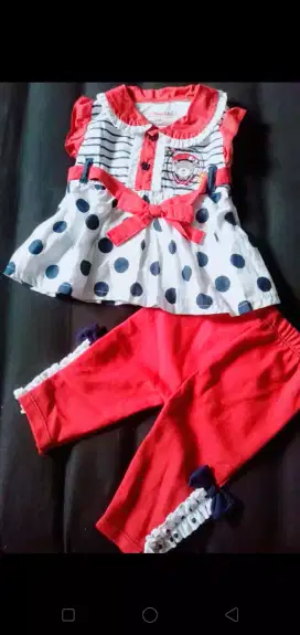 Setelan baby import girl sz 3-6m