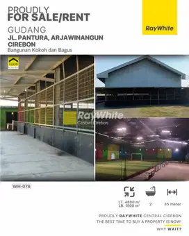 Disewakan/Dijual Gudang 1.500m² di Jl. Pantura, Arjawinangun, Cirebon