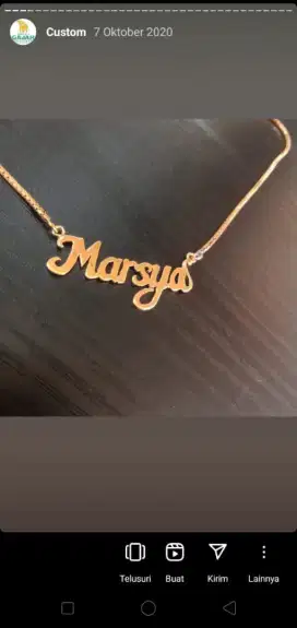 Kalung nama costum