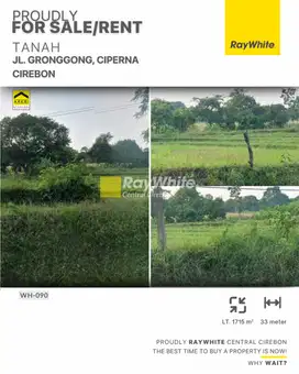 Dijual/Disewakan Tanah Luas di Jl. Gronggong, Ciperna, Cirebon