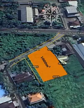 Dijual Lahan 10Are dkt Jalan Munggu Kapal