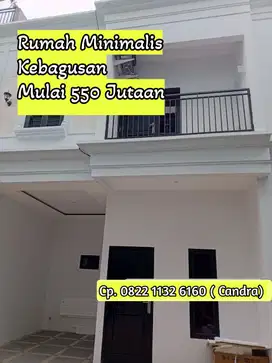 Rumah Cluster Mini House di Kebagusan dekat Ke Stasiun Tanjung Barat