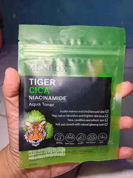 MENBOX TIGER CICA NIACINAMIDE AQUA TONER 15 PADS EXPIRED 11-2025,MOIST