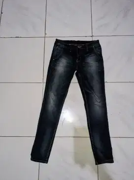 Celana retro jeans wanita