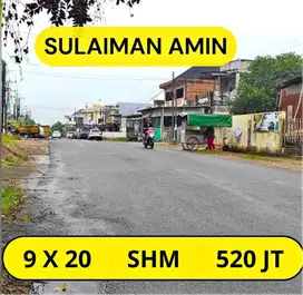 TANAH PINGGIR JALAN SULAIMAN AMIN KM 7 PALEMBANG