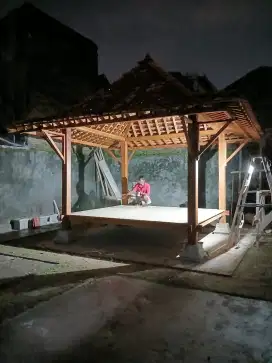 Gazebo kayu jati jumbo 3x3 meter