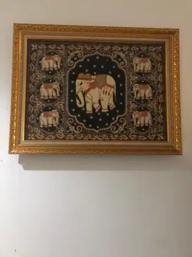 Lukisan manik manik Gajah asli Thailand