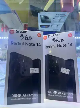 REDMI NOTE 14 RAM 8/128GB GARANSI RESMI XIAOMI 15BULAN HANNYCELL