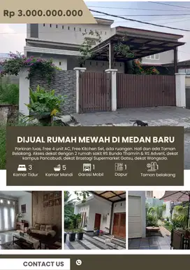 Rumah Mewah 2lt di Medan Baru