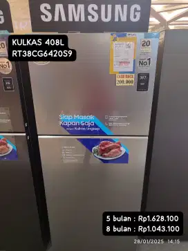 Kulkas Samsung 408L promo cicilan free DP