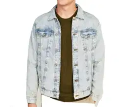 Zara Men Studded Skull Denim Jacket