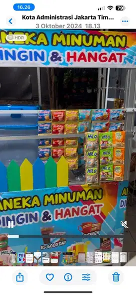Booth jualan es dll