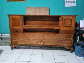 Lemari jati dan ranjang/dipan kayu jati