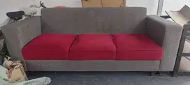 Sofa 3 Seater Kulit Bludru