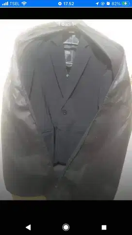 Jas hitam pria lengan panjang